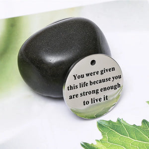 Double Mirror Polished Titanium Steel Round Pendant Tag