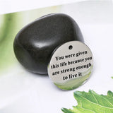 Double Mirror Polished Titanium Steel Round Pendant Tag