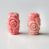 Hot Pink Conch Shell Carved Starfish Earrings Beads For Women