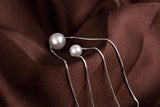 925 Silver Pearl Love Necklace Female Personality H237