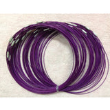 Purple Steel Wire Chain Choker Necklace 50pcs/lot 1mm 18inch