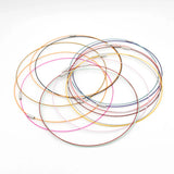 Purple Steel Wire Chain Choker Necklace 50pcs/lot 1mm 18inch