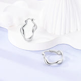 Real 925 Sterling Silver Earrings Golden Rosegold Silver Hoop Earrings