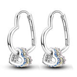 Real 925 Sterling Silver Earrings Golden Rosegold Silver Hoop Earrings