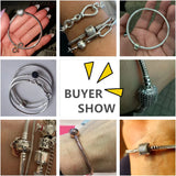 925 Sterling Silver Heart Snake Bracelet 3mm