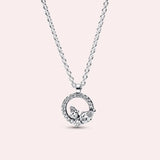925 Silver Pumpkin Car Necklace Zircon Enamel Design for Women