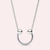 925 Silver Pumpkin Car Necklace Zircon Enamel Design for Women