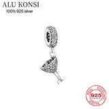 925 Sterling Silver Crystal Goblet Beads for Charm Bracelet DIY Jewelry