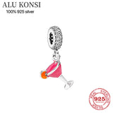 925 Sterling Silver Crystal Goblet Beads for Charm Bracelet DIY Jewelry