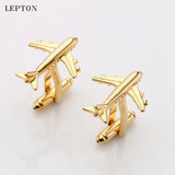 Classic Plane Styling Cufflinks Airplane Tie Clip