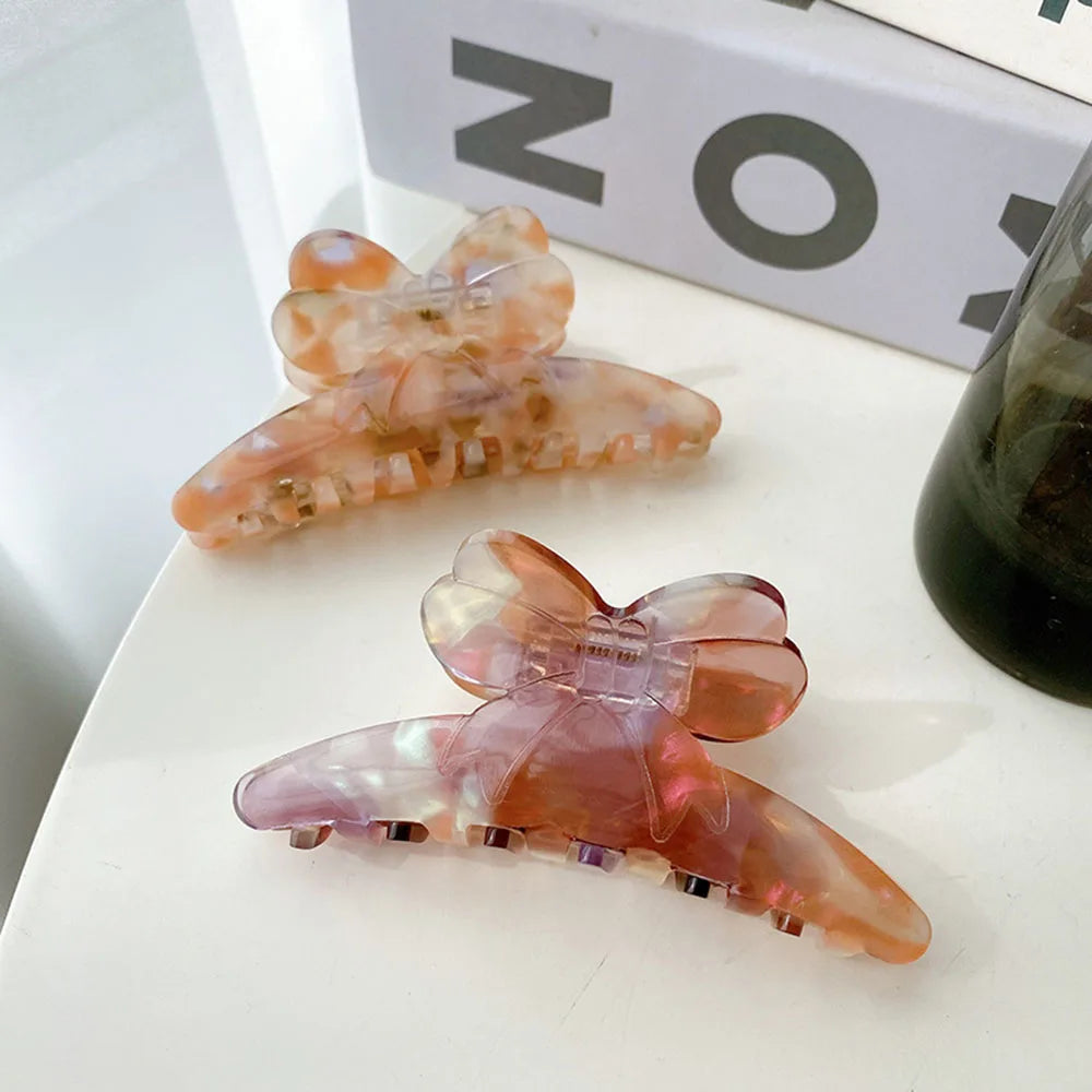 Retro Mermaid Bowknot Hair Claw Clip