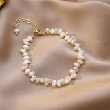 Retro Baroque Natural Pearl Bracelet Freshwater Pearl Jewelry