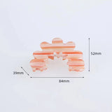 Retro Hollow Candy Hair Claw Clips Flower Shape Transparent