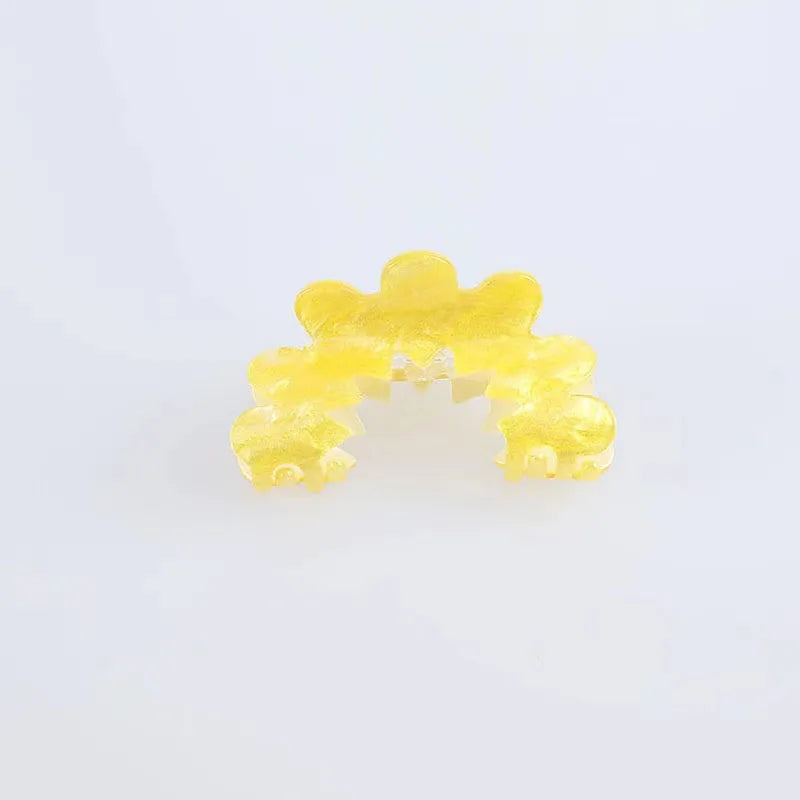 Retro Hollow Candy Hair Claw Clips Flower Shape Transparent