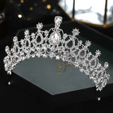 Rhinestone Crystal Bride Jewelry Set Tiara Earring Necklace