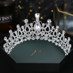 Rhinestone Crystal Bride Jewelry Set Tiara Earring Necklace