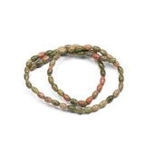 Rice-Shaped Semi-Precious Stone Beads for Jewelry Making 4x6mm