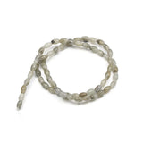 Rice-Shaped Semi-Precious Stone Beads for Jewelry Making 4x6mm