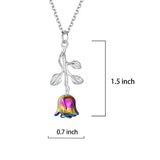 Hot Rose Flower Pendant Stainless Steel Jewelry