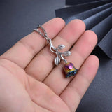 Hot Rose Flower Pendant Stainless Steel Jewelry