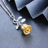 Hot Rose Flower Pendant Stainless Steel Jewelry