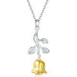 Hot Rose Flower Pendant Stainless Steel Jewelry