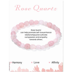 Rose Quartz Prehnites Citrines Bracelet Energy Gift