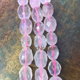 Rose Quartzs Nugget Beads Faceted Oval Loose Beads 13*18mm