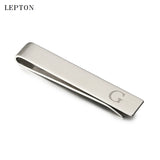 Silver G Alphabet Cufflinks & Tie Clip Set Men Shirt Cuffs Button