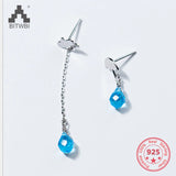 Sterling Silver Umbrella Cloud Rain Kyanite Earring