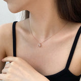 S925 Sterling Silver Crown Necklace Pendant Couple Birthday Gift