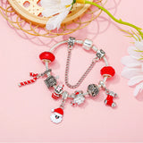 Hot Santa Socks Crutches Charm Bracelet DIY Bracelet Making For Christmas