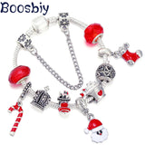 Hot Santa Socks Crutches Charm Bracelet DIY Bracelet Making For Christmas