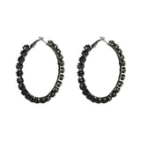 Bohemian Crystal Hoop Earrings - Women's Big Circle Jewelry