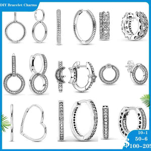 Hot 925 Silver Double Hoop Earrings for Women