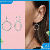 Hot 925 Silver Double Hoop Earrings for Women