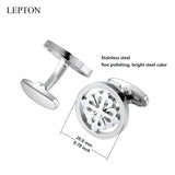 Silver Crusaders Cufflinks Lepton Round Cufflink