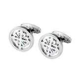 Silver Crusaders Cufflinks Lepton Round Cufflink