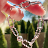 Hot Silver Infinity Knot Snake Chain Bracelet for Charms