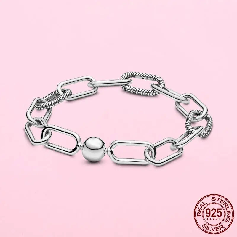 Hot Silver Infinity Knot Snake Chain Bracelet for Charms