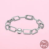 Hot Silver Infinity Knot Snake Chain Bracelet for Charms