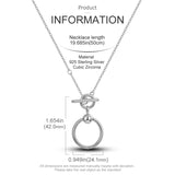 Silver Moments O Pendant T-Bar Chain Necklace for Women Girl