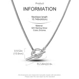 Silver Moments O Pendant T-Bar Chain Necklace for Women Girl