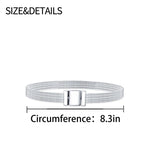 Hot Silver Multiple Bracelet Flat Closure Fit Bead Pendant DIY Women