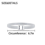 Hot Silver Multiple Bracelet Flat Closure Fit Bead Pendant DIY Women