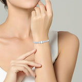Hot Silver Multiple Bracelet Flat Closure Fit Bead Pendant DIY Women