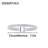 Hot Silver Multiple Bracelet Flat Closure Fit Bead Pendant DIY Women