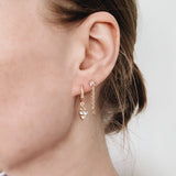 Silver Twist Hoop Earrings Set CZ Zircon Huggie Jewelry