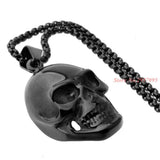 Hot Silver 316L Stainless Steel Gothic Skull Necklace Pendant