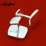 Elegant Silver Cufflink Set for Men and Women